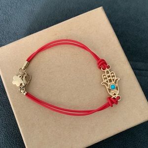 NWOT red & gold hamsa bracelet
